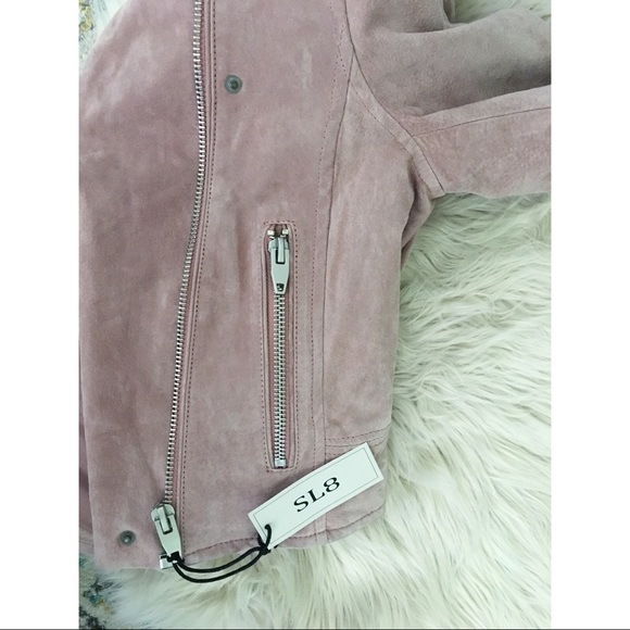 NWOT Leather Suede Moto Jacket - Picture 4 of 8